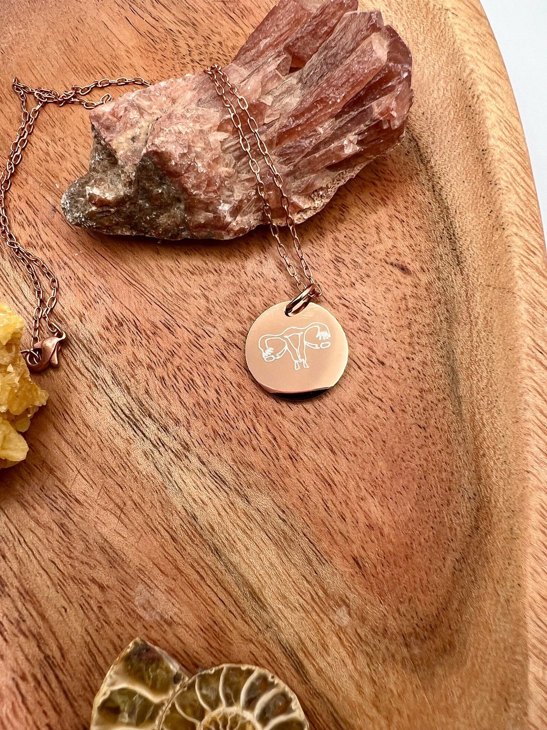 Custom Uterus Necklace, Feminist Uterus Necklace, Custom Personalized