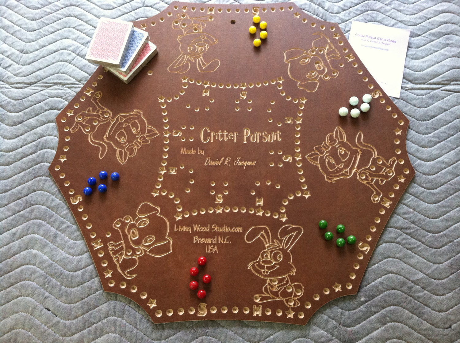Critter Pursuit A New Card & Marble Wooden Board Game inspired Etsy