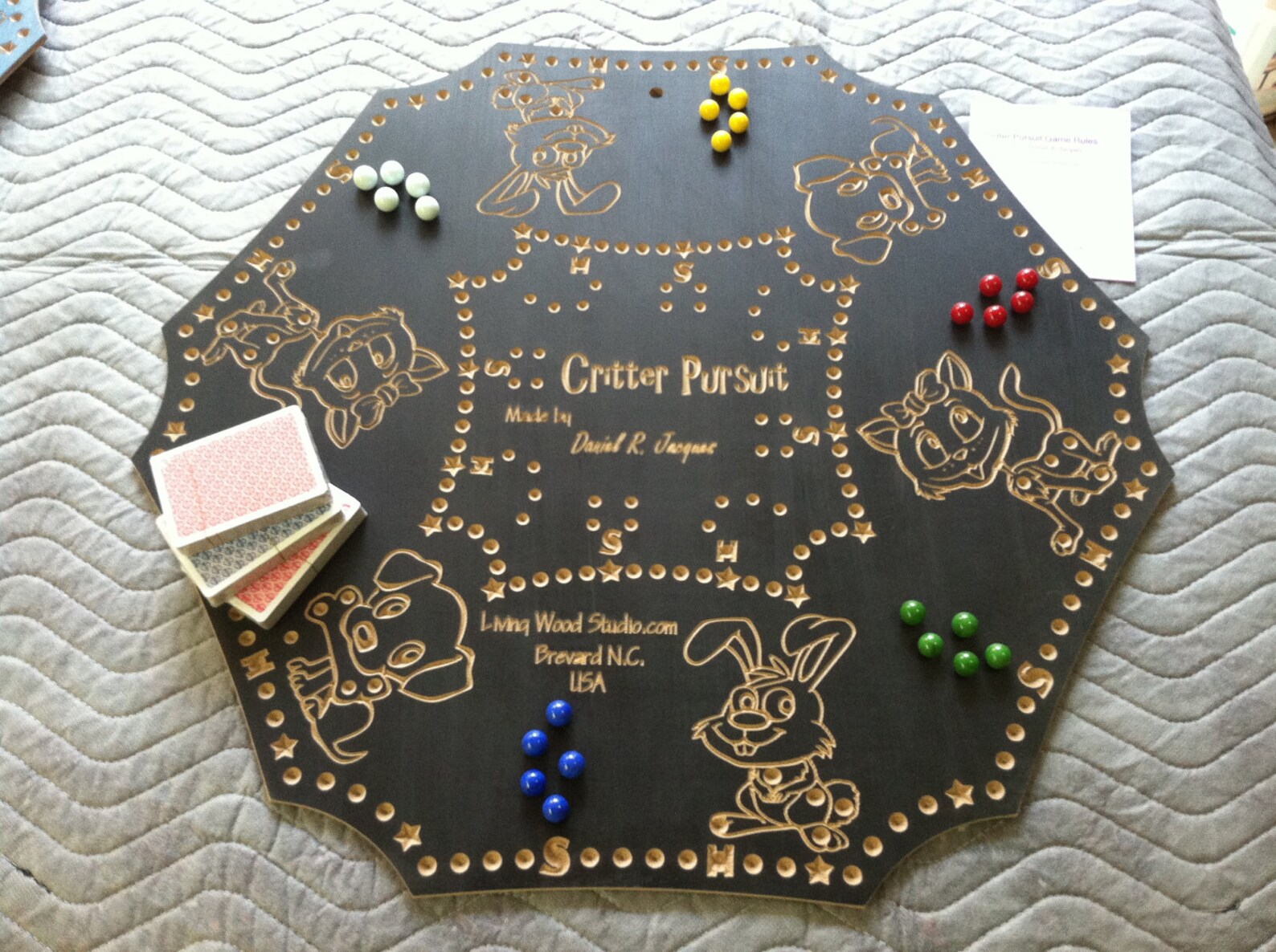 Critter Pursuit A New Card & Marble Wooden Board Game inspired Etsy