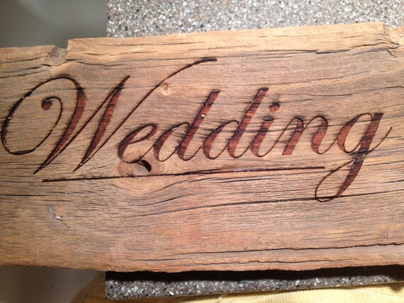 Rustic Wedding Signs Engraved In Barn Wood Etsy