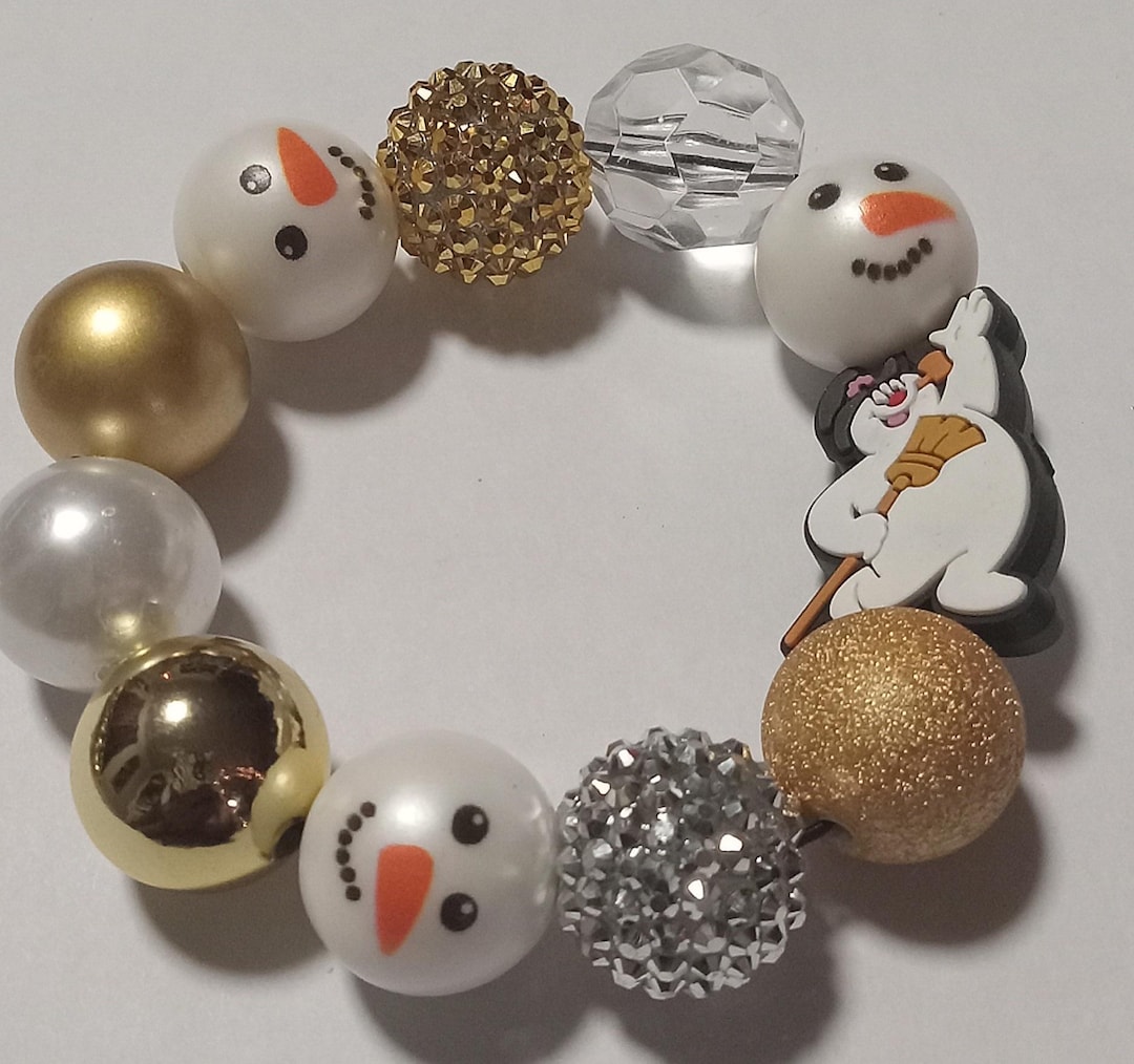 Frosty Snowman Christmas Bracelet (adult Size( Etsy