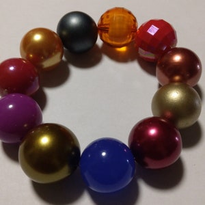 Rainbow gumball bead bracelet