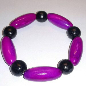 Fuchsia and black bracelet