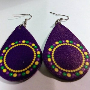Mardi gras earrings