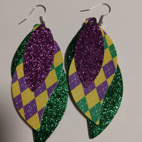 Mardi Gras earrings