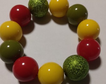 Red yellow green bracelet