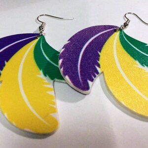 Mardi gras earrings