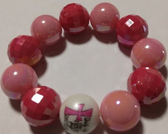 Breast cancer awareness bracelet