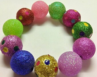 Rainbow chunky bead bracelet