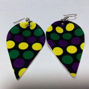 Mardi gras earrings