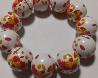 Autumn Fall leaf bracelet