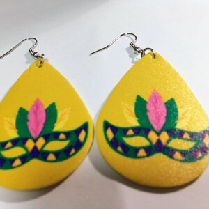 Mardi gras earrings