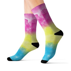 PANSEXUAL Watercolor LGBTQIA Pride Flag Sublimation Printed Socks