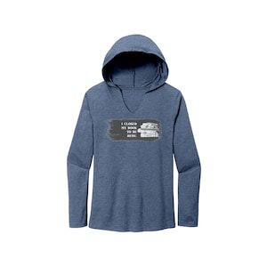 I CLOSED MY BOOK To Be Here- Women&#39;s Perfect Tri Long Sleeve Hoodie-  Extended Plus Sizes Up to 4XL