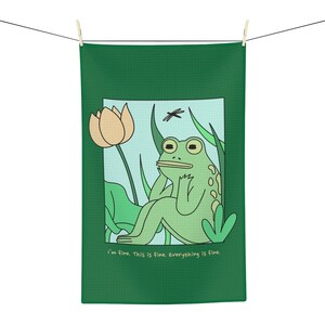 THIS IS FINE- Soft Tea Towel