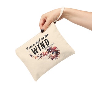 FIREFLY/SERENITY QUOTE &quot;Leaf on the wind&quot; - Cotton Zipper Pouch