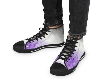 MENS Watercolor Asexual / Demisexual LGBTQ+ Pride High Top Sneakers