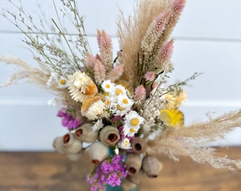 Dried Floral Harvest Bouquet Blush and Neutral