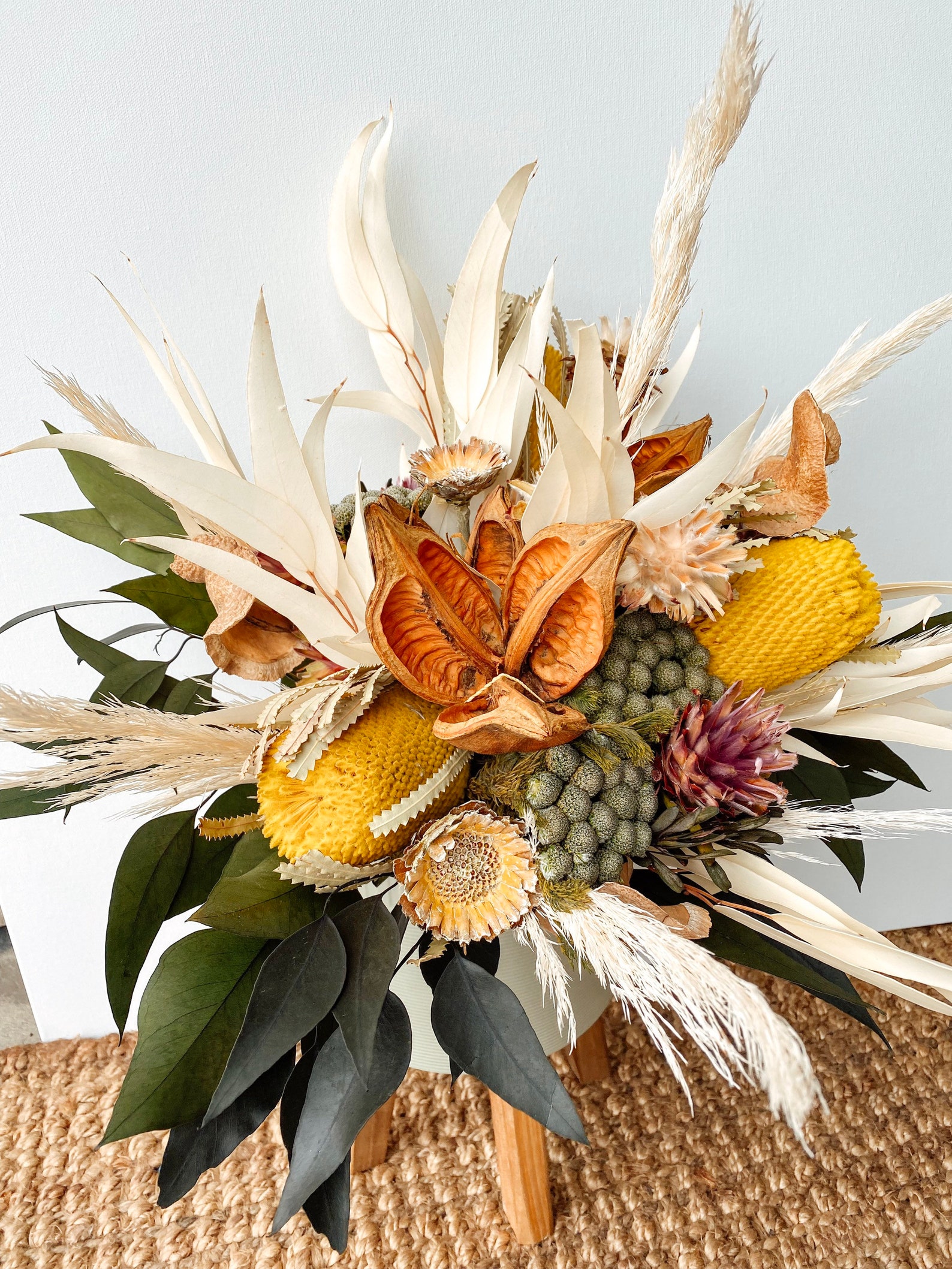 Large Dried Natural Flower Bouquet Etsy