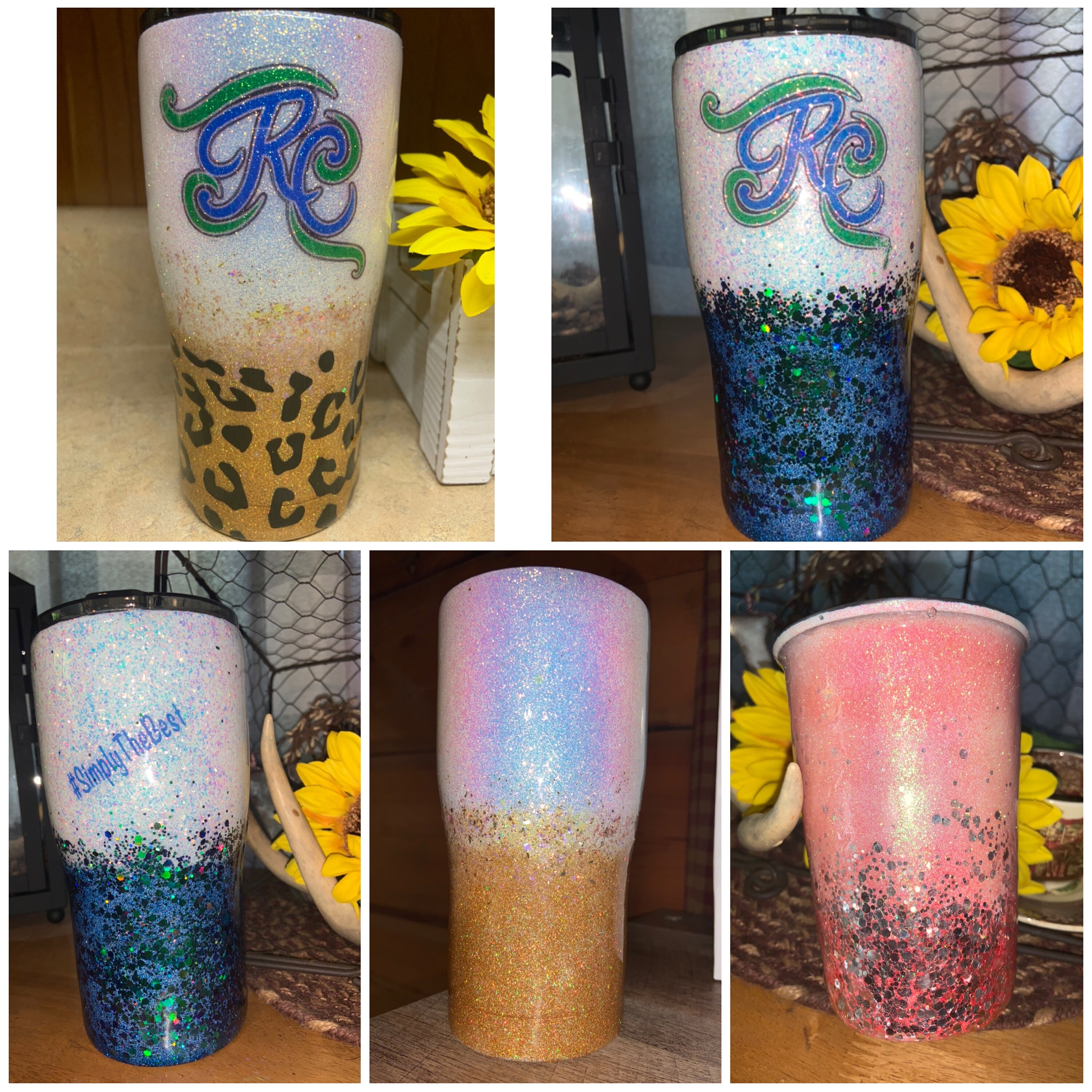 Custom Glitter Tumblers Bling Tumblers Personalize Etsy