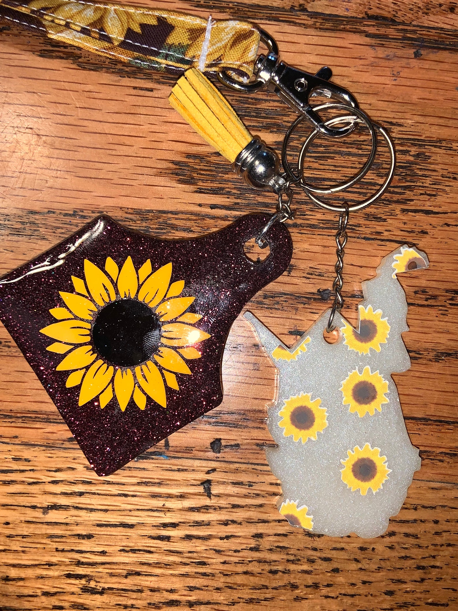 West Virginia Keychain WV Glitter keychain Ear Tag Etsy