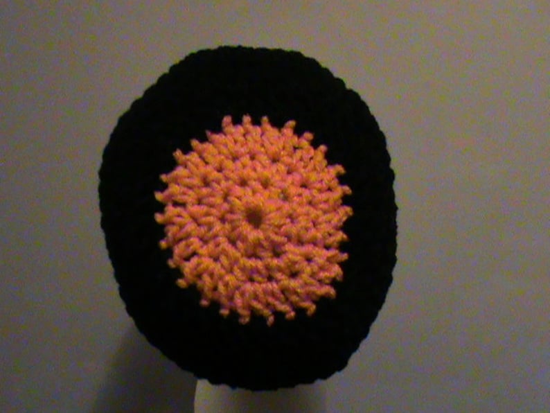 Halloween Crochet Hat Orange and Black Crochet Hat #101 FREE SHIPPING Crochet Hats Black and Orange Crochet Beanie Ready to Ship