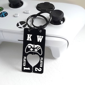 Custom couples keychains, gamer gifts, funny keychain, anniversary gift for boyfriend, valentines day gift for him, gamer girl gifts