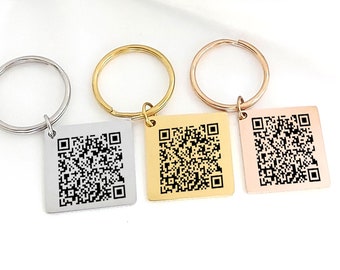 QR code song Keychain, personalized anniversary and birthday music gift for boyfriend, wedding song gift, Christmas stocking gift