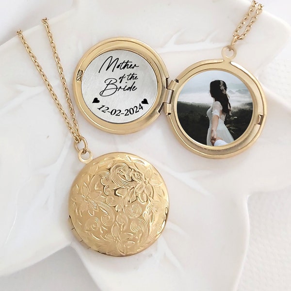 Wedding locket for Mother of the Bride and Mother of the groom, Bridesmaid thank you gift, wedding locket, proposal gift for Maid of honor.