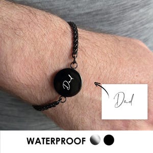 Custom Handwriting Urn Bracelet Made of Stainless Steel for Men, Cremation Jewelry, Memorial Gift for him, Engraved urn Bracelet for Him