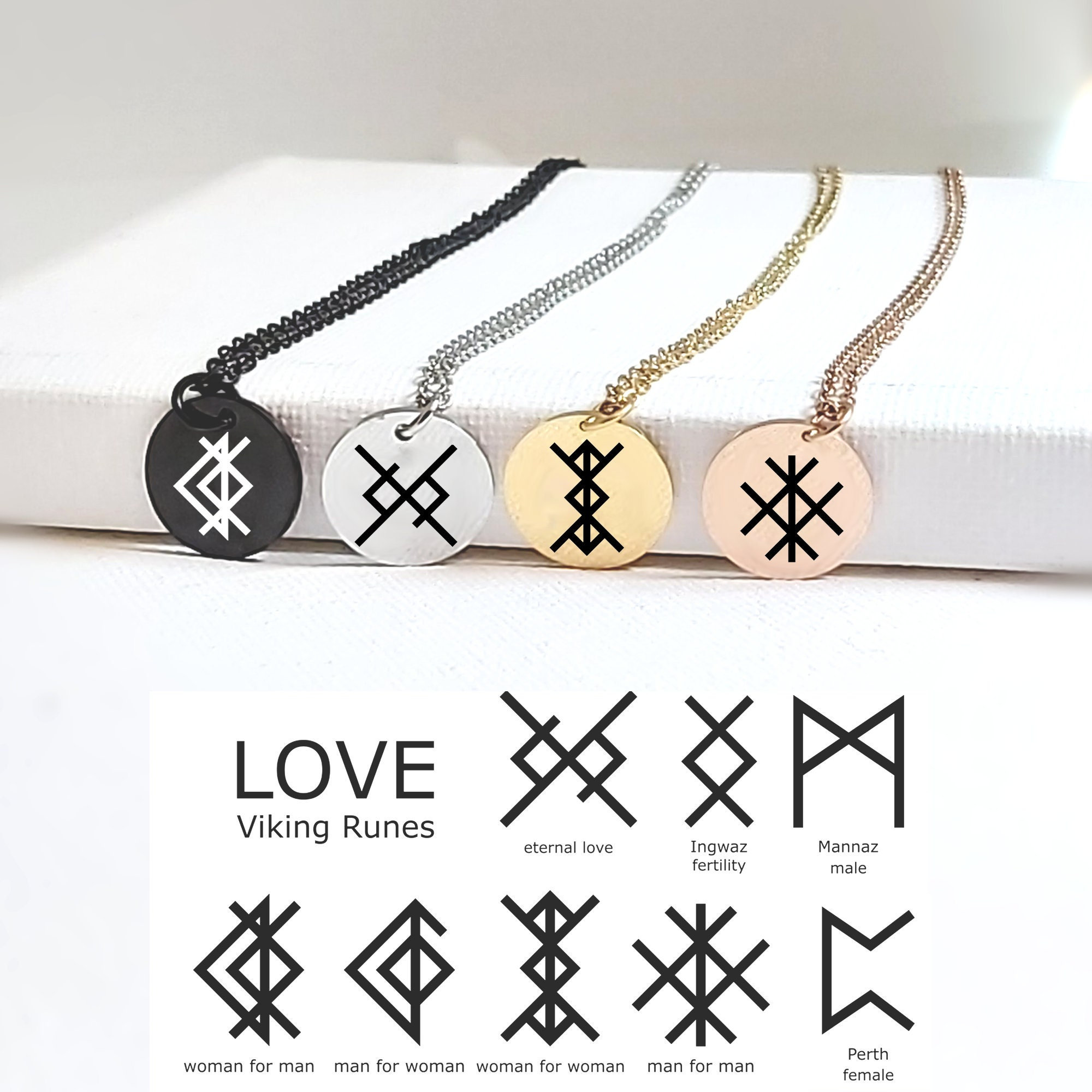 Collar de parejas símbolo vikingo del amor joyería vikinga - Etsy España Collar de parejas símbolo vikingo del amor joyería vikinga - Etsy España