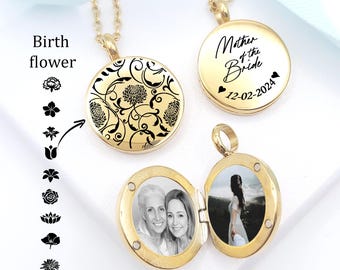 Wedding locket for Mother of the Bride and Mother of the groom, Bridesmaid thank you gift, wedding locket, proposal gift for Maid of honor.