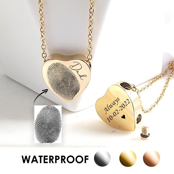 Collana Urna A Cuore Per Ceneri - Ciondolo Commemorativo In Acciaio Inox Per Animali Domestici E Persone Care - Foto 3