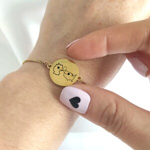 Bracelet de deux pays pour une relation à distance, cadeau de Saint-Valentin dans une résidence secondaire pour petite amie, bracelet de deux États pour meilleure amie. image 4