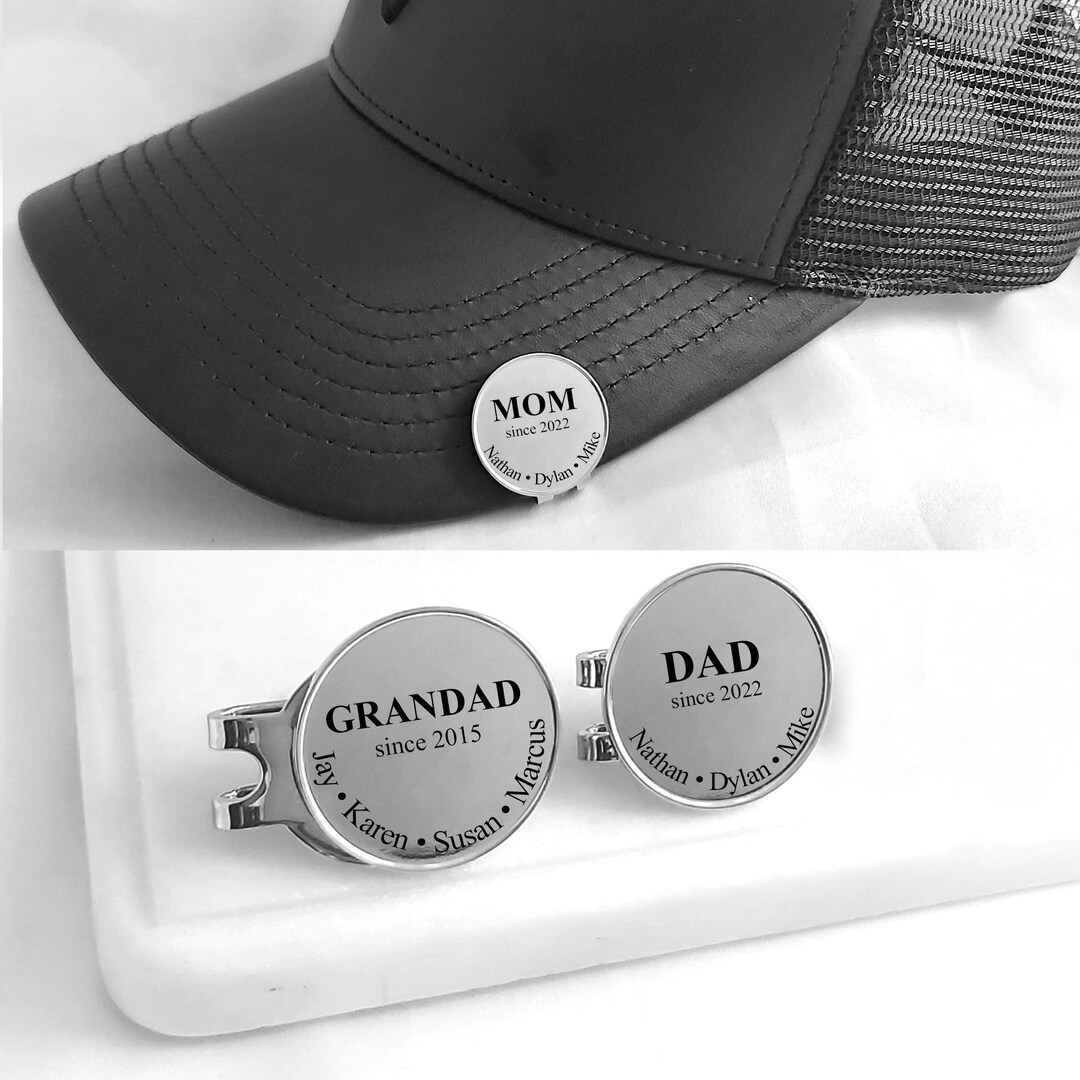 Custom Golf Ball Marker Engraved With Family Names, Personalized