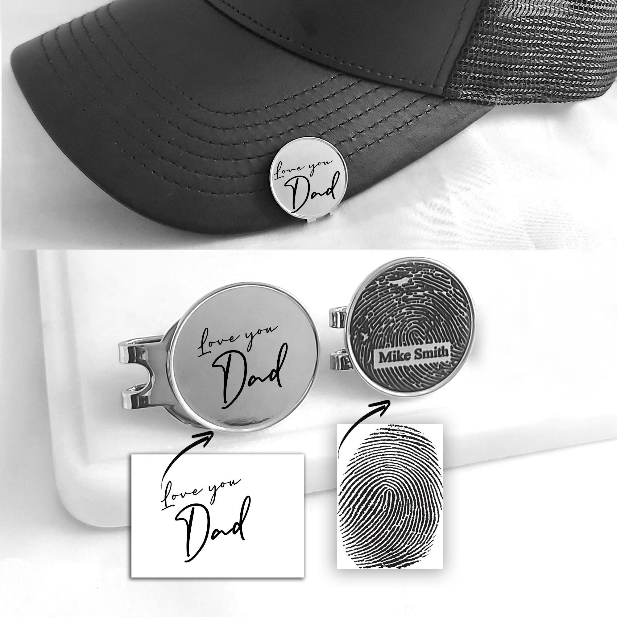 Personalized Golf Hat Clip and Ball Marker Engraved Etsy Canada