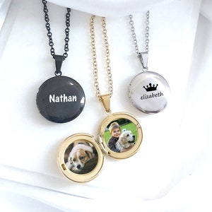 ARO Torliy Custom Locket Necklace, Personalized Heart Photo Locket Necklace - Customized Memorial Lockets That Holds Pictures for Women & Girls