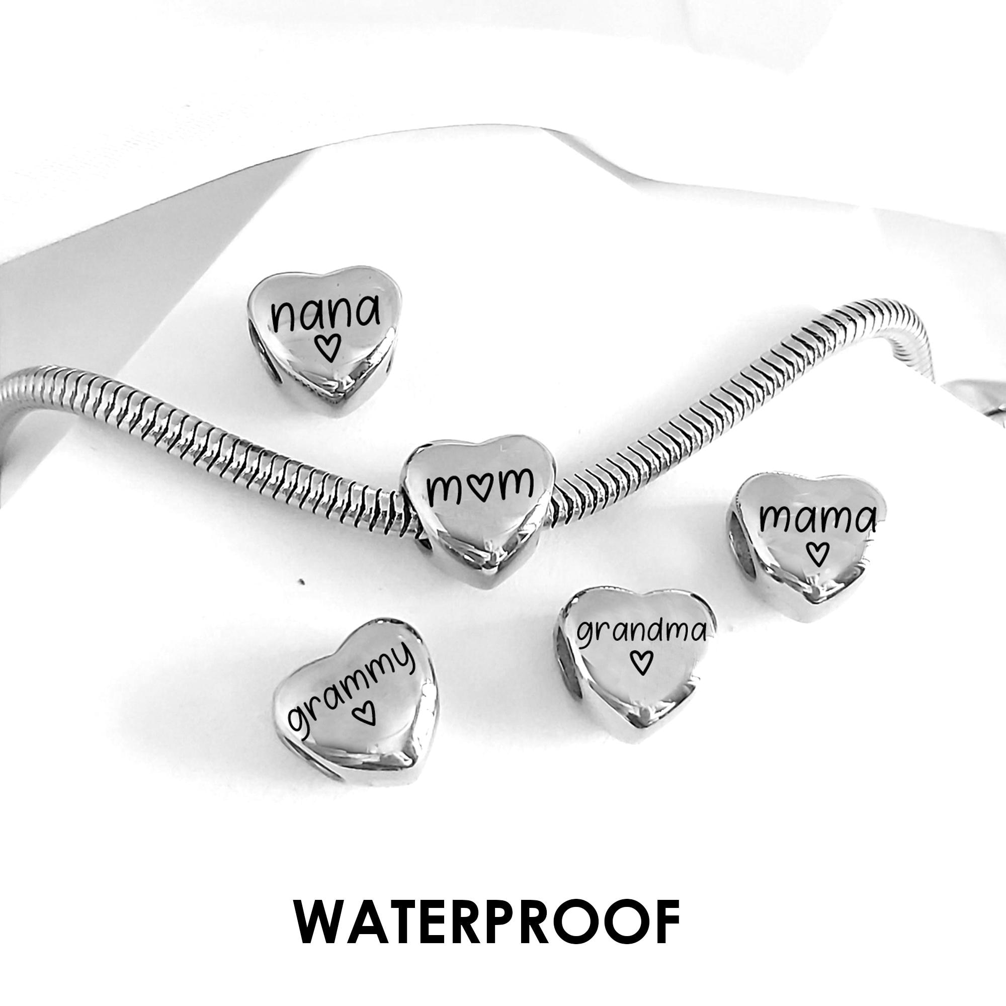 2 Pezzi Braccialetti della Nipote Ciondolo a Forma di Cuore Sfere di Cristallo con Strass Regalo