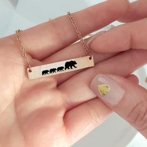 Mama bear necklace with cubs, Mothers Day gifts for mom, mama necklace, custom birthday gift for mom, mom necklace, Christmas gift for mum image 4