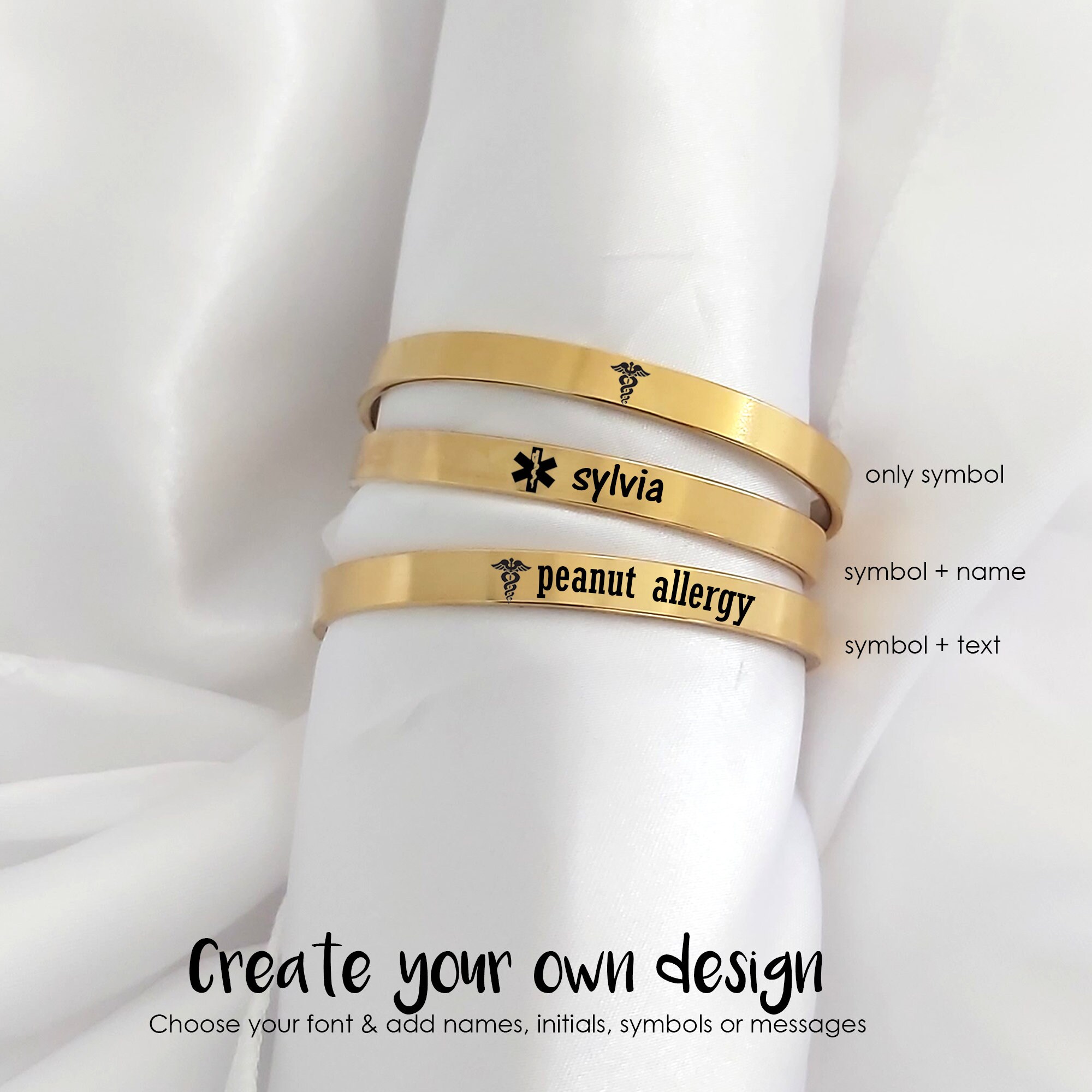 Sos Armband Mit Gravur Personalisierte Medizinische Alarm Id Geflochtene Seil Armbänder Mit Notruf Armband