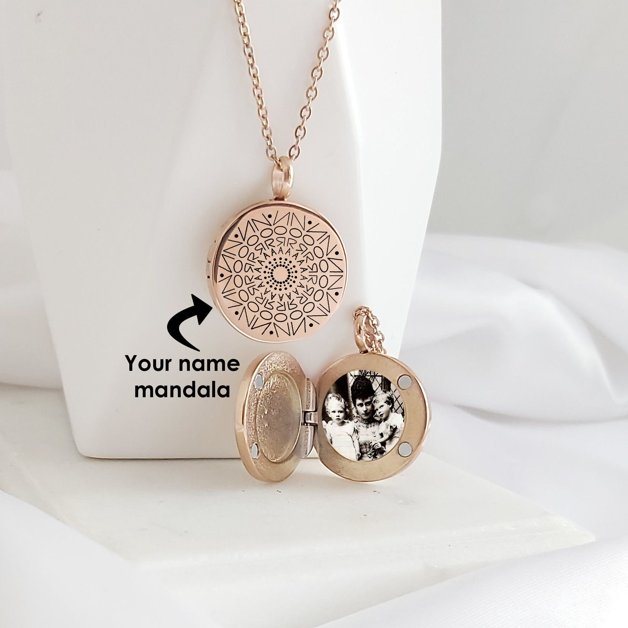 Name shop mandala necklace