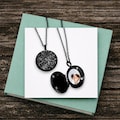 Star map locket necklace with photo for men, personalized birthday, anniversary & Valentines gifts for boyfriend and husband, astrology gift product logo