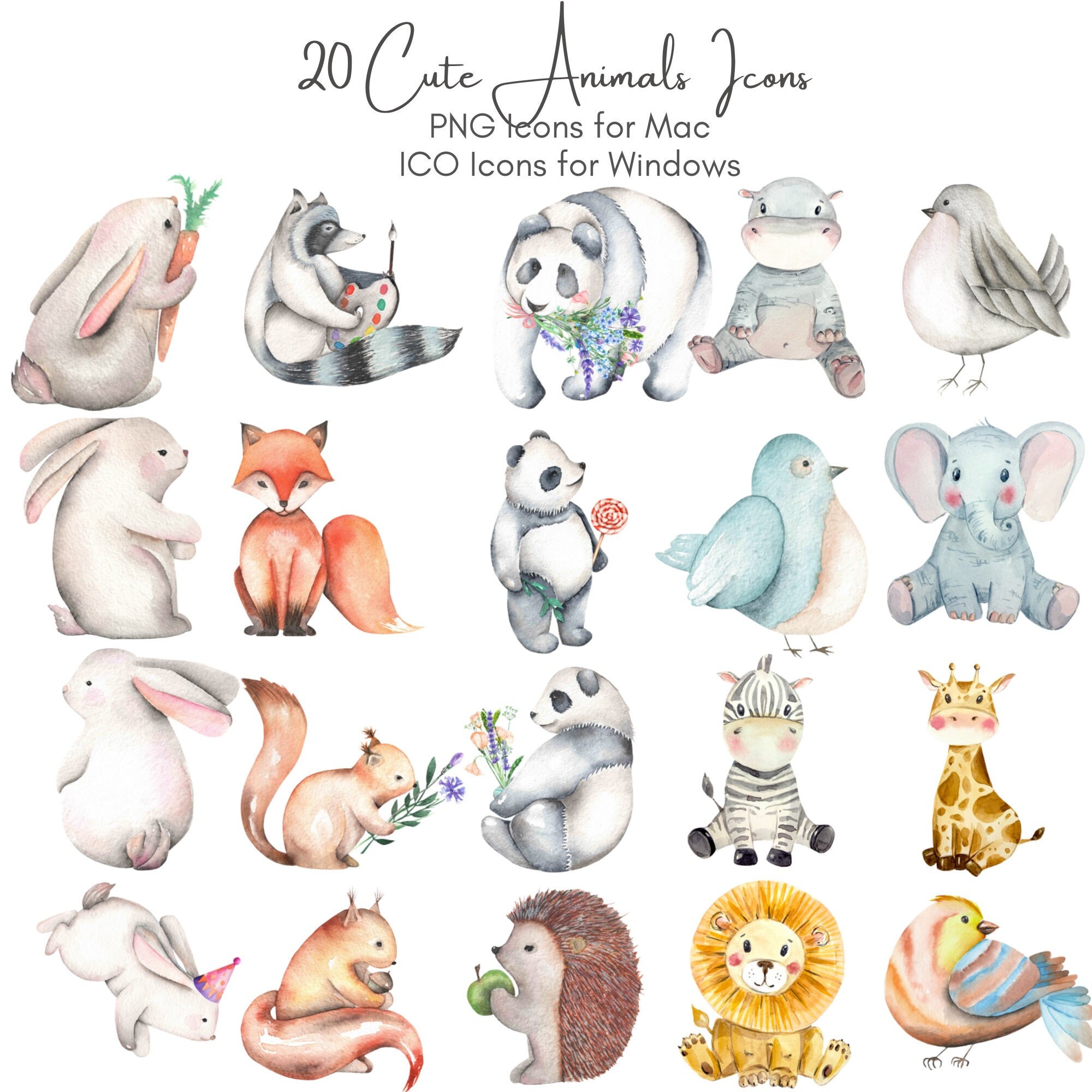 Buy Cute Animal Icons for Desktop and Folder Icons Works With PC Online in India - Etsy Buy Cute Animal Icons for Desktop and Folder Icons Works With PC Online in India - Etsy