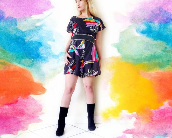 1980's Kamehameha Hawaiian Romper - L