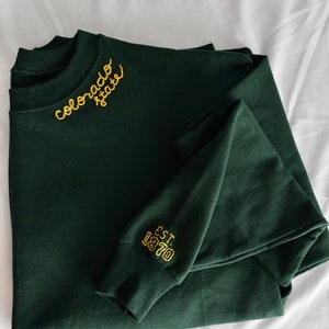 Customized Embroidered College Sweater - Multiple Color Options!