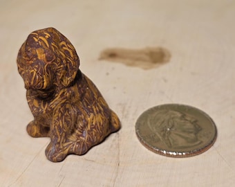 Mini Calligraphy Jasper Dog, Small Keepsake, Small Carving.