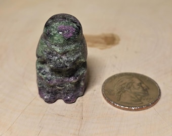Mini Ruby Zoisite Darth Vader, Small Keepsake, Small Carving.
