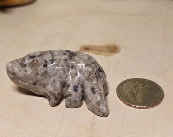 Mini Yooperlite Shark, Small Keepsake, Small Carving.