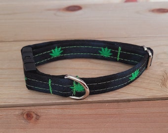 6"-12" Dog Collar 1/2" Width, Pet Accessory, Fabric Collar, Pet Collar, Tiny Collar, Small, 1/2 Inch, Dog or Cat, Weed, CBD, Marijuana