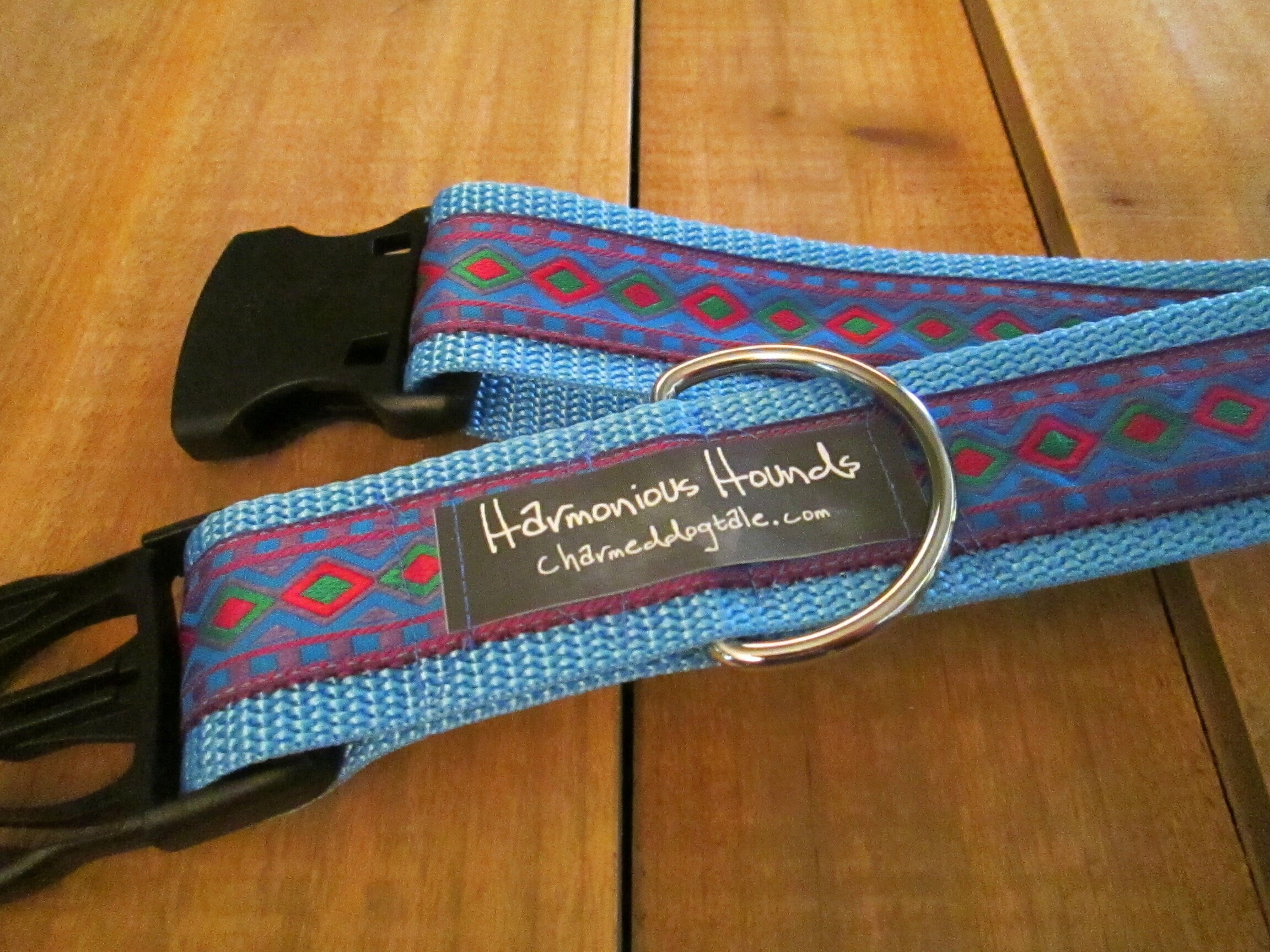 1530 Harmonious Hounds Dog Collar 1.5 width, Large Pet Collar